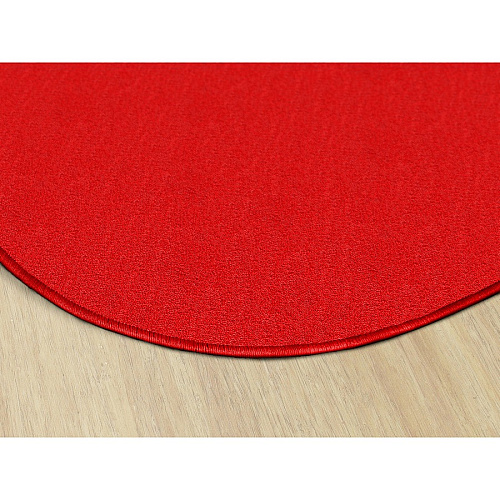 Flagship Carpets Classic Solid Color 6' Round Rug Floor Rug - Classic, Traditional - 72" Length - Circle - Red - Nylon - 1 Each (AS27RR)