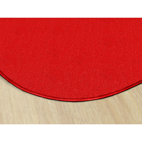 Flagship Carpets Classic Solid Color 6' Round Rug Floor Rug - Classic, Traditional - 72" Length - Circle - Red - Nylon - 1 Each (AS27RR)