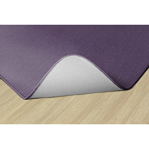 Flagship Carpets Classic Solid Color 9' Rectangle Rug Floor Rug - Classic, Traditional - 108" Length x 72" Width - Rectangle - Purple - Nylon - 1 Each (AS34PP)