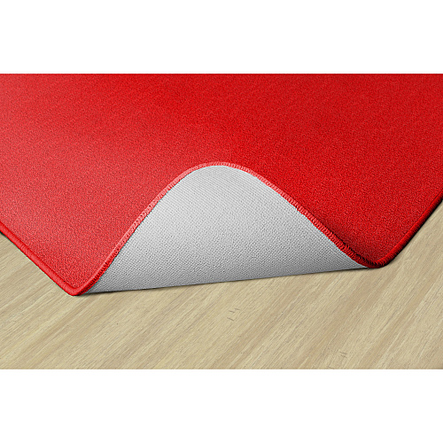 Flagship Carpets Classic Solid Color 12' Rectangle Rug Floor Rug - Classic, Traditional - 12 ft Length x 90" Width - Rectangle - Red - Nylon - 1 Each (AS44RR)