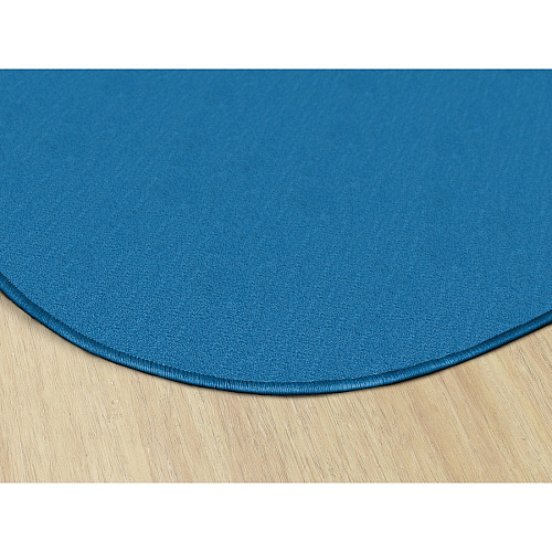 Flagship Carpets Classic Solid Color 12' Oval Rug Floor Rug - Classic, Traditional - 12 ft Length x 90" Width - Oval - Blue - Nylon - 1 Each (AS45BB)