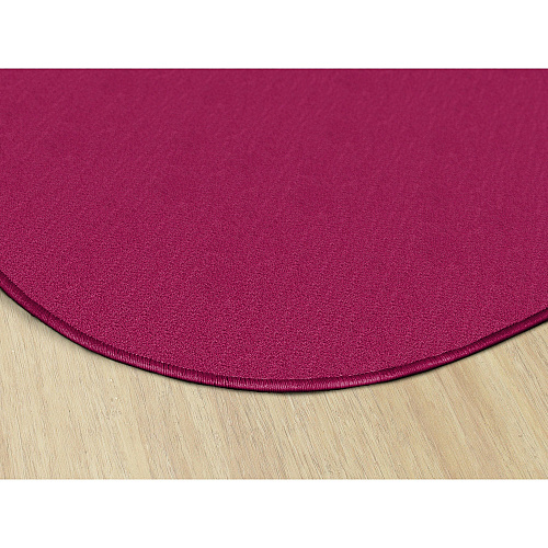 Flagship Carpets Classic Solid Color 12' Oval Rug Floor Rug - Classic, Traditional - 12 ft Length x 90" Width - Oval - Cranberry - Nylon - 1 Each (AS45CB)