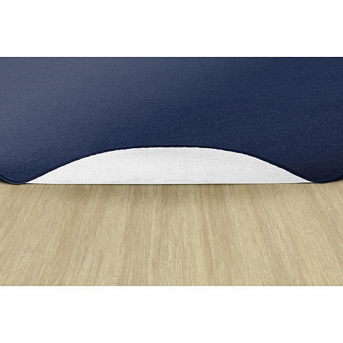 Flagship Carpets Classic Solid Color 12' Oval Rug Floor Rug - Classic, Traditional - 12 ft Length x 90" Width - Oval - Navy - Nylon - 1 Each (AS45NY)