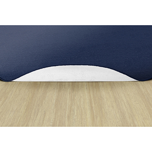 Flagship Carpets Classic Solid Color 12' Oval Rug Floor Rug - Classic, Traditional - 12 ft Length x 90" Width - Oval - Navy - Nylon - 1 Each (AS45NY)