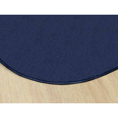 Flagship Carpets Classic Solid Color 12' Oval Rug Floor Rug - Classic, Traditional - 12 ft Length x 90" Width - Oval - Navy - Nylon - 1 Each (AS45NY)