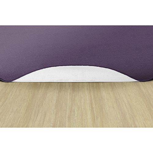Flagship Carpets Classic Solid Color 12' Oval Rug Floor Rug - Classic, Traditional - 12 ft Length x 90" Width - Oval - Purple - Nylon - 1 Each (AS45PP)