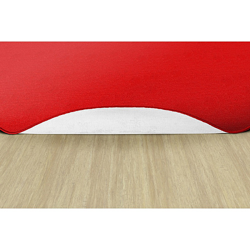 Flagship Carpets Classic Solid Color 12' Oval Rug Floor Rug - Classic, Traditional - 12 ft Length x 90" Width - Oval - Red - Nylon - 1 Each (AS45RR)