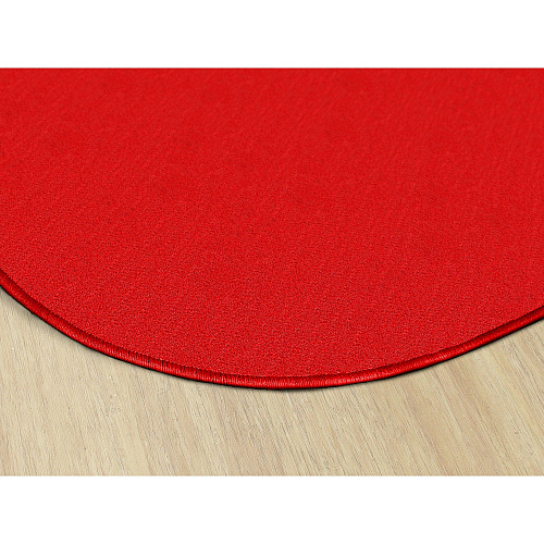 Flagship Carpets Classic Solid Color 12' Oval Rug Floor Rug - Classic, Traditional - 12 ft Length x 90" Width - Oval - Red - Nylon - 1 Each (AS45RR)