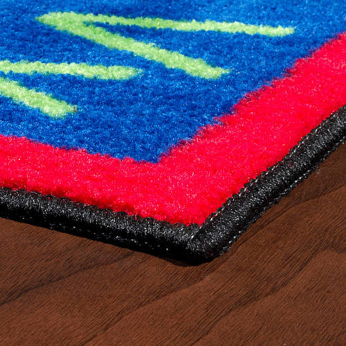 Flagship Carpets Easy Care Happy World Rug 60" Length x 36" Width - Multicolor - 1 Each (CE18916W)