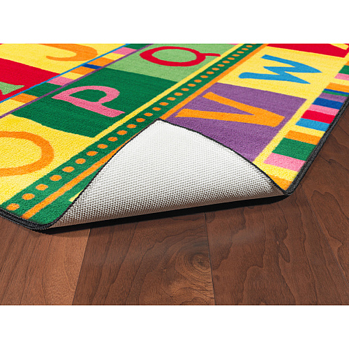 Flagship Carpets Easy Care ABC Tapestry Rug Floor Rug - 72" Length x 48" Width - Multicolor - Nylon - 1 Each (CE19222W)