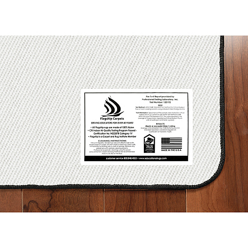 Flagship Carpets Easy Care Counting Feet Rug Floor Rug - 72" Length x 48" Width - Multicolor - Nylon - 1 Each (CE19322W)