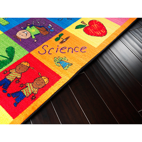 Flagship Carpets Easy Care Primary Pictures Rug Floor Rug - 60" Length x 36" Width - Multicolor - Nylon - 1 Each (CE19416W)