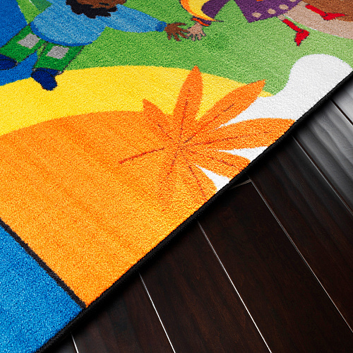 Flagship Carpets Easy Care Dare To Dream Rug Floor Rug - 72" Length x 48" Width - Multicolor - Nylon - 1 Each (CE25022W)