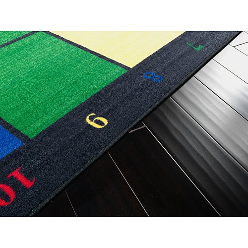 Flagship Carpets Learning Grid Seating Rug Floor Rug - 99.96" Length x 69" Width - Multicolor - Nylon - 1 Each (FE12632A)