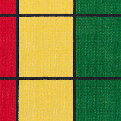 Flagship Carpets Learning Grid Seating Rug Floor Rug - 12 ft Length x 90" Width - Multicolor - Nylon - 1 Each (FE12644A)