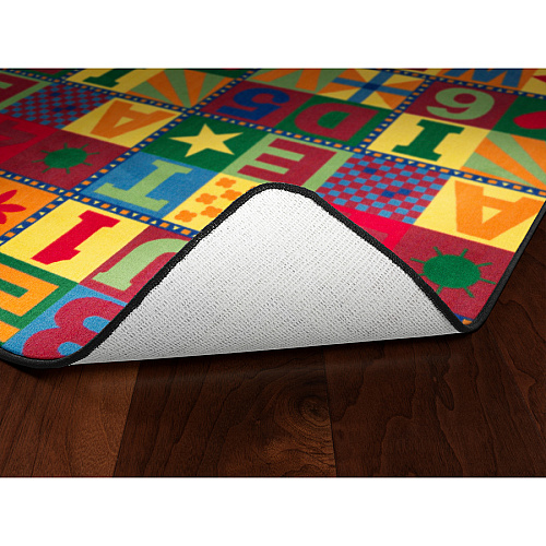 Flagship Carpets Floors That Teach Round Rug Floor Rug - 96" Diameter - Circle - Multicolor - Nylon - 1 Each (FE14887A)