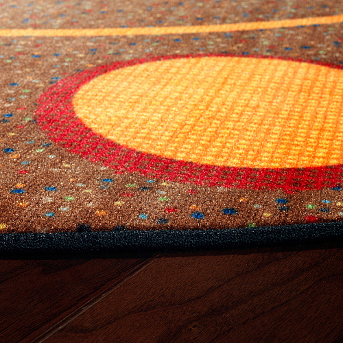 Flagship Carpets Calm Sitting Spots Oval Rug Classic - 99.96" Length x 72" Width - Oval - Multicolor - Nylon - 1 Each (FE30533A)