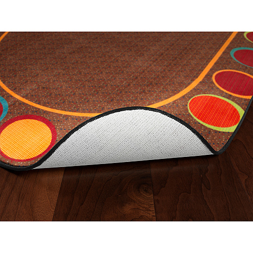 Flagship Carpets Calm Sitting Spots Oval Rug Classic - 12 ft Length x 90" Width - Oval - Multicolor - Nylon - 1 Each (FE30545A)