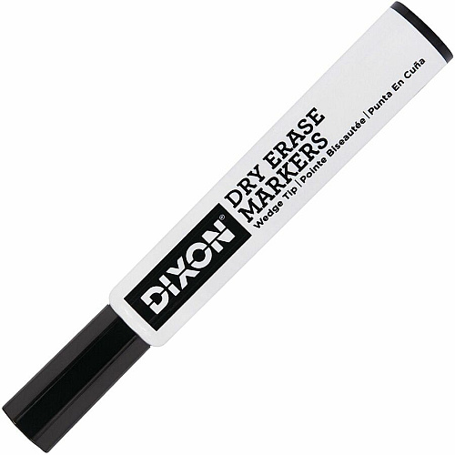 Ticonderoga Dry Erase Markers Broad Chisel, Fine Marker Point - Black Ink - 12 / Box (92107)