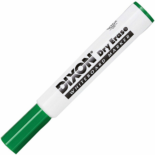 Ticonderoga Dry Erase Markers Broad Chisel, Fine Marker Point - Green Ink - 1 Dozen (92104)