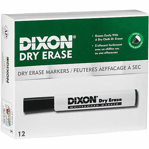 Ticonderoga Dry Erase Markers Broad Chisel, Fine Marker Point - Red Ink - 12 / Box (92101)