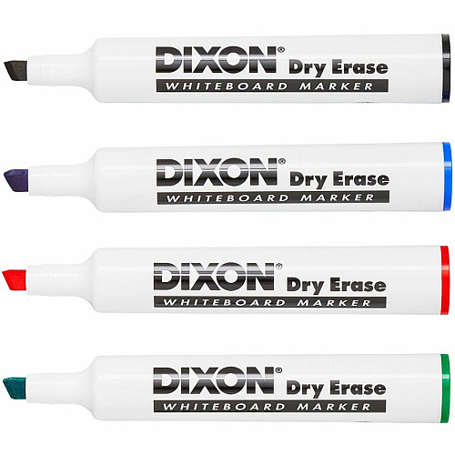 Ticonderoga Dry Erase Markers Broad, Fine Marker Point - Chisel Marker Point Style - Assorted - 4 / Pack (92140)