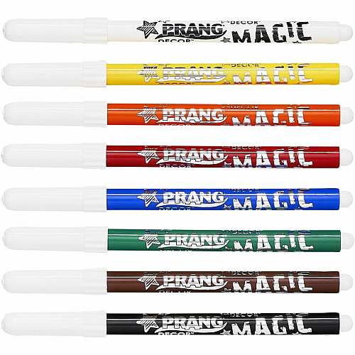 Prang Decor Magic Erasable Markers Assorted Water Based Ink - 8 / Set (74108)