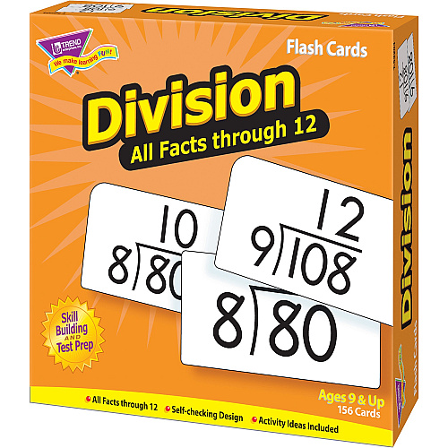 Trend Division all facts through 12 Flash Cards Theme/Subject: Learning - Skill Learning: Division - 156 Pieces - 9+ - 156 / Box (53204)