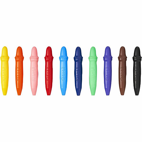 Prang be-be Jumbo Crayons Assorted - 10 / Set (73010)