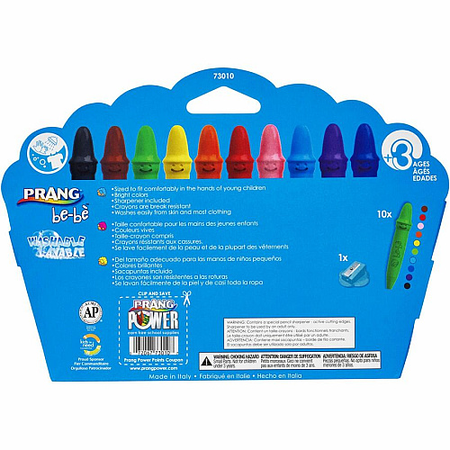 Prang be-be Jumbo Crayons Assorted - 10 / Set (73010)