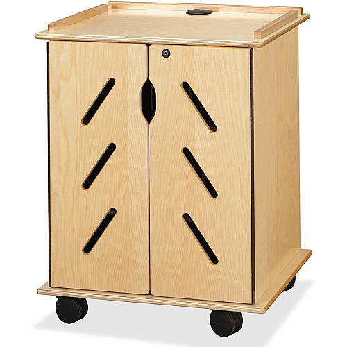 Jonti-Craft Laptop/Tablet Storage Cart 24" Width x 23" Depth x 30" Height - Woodgrain - For 32 Devices - 1 Each (3400JC)