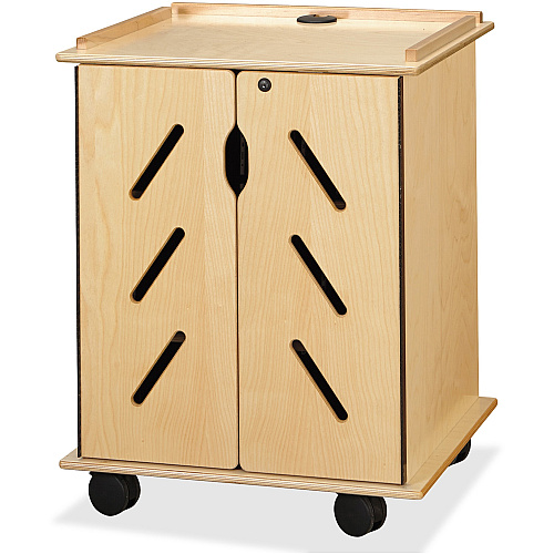 Jonti-Craft Laptop/Tablet Storage Cart 24" Width x 23" Depth x 30" Height - Woodgrain - For 32 Devices - 1 Each (3400JC)