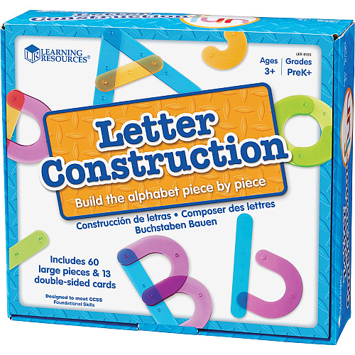 Learning Resources Letter Construction Activity Set Theme/Subject: Learning - Skill Learning: Letter Recognition, Alphabet, Mathematics, Uppercase Letters, Lowercase Letters - 3+ - 1 Set (8555)