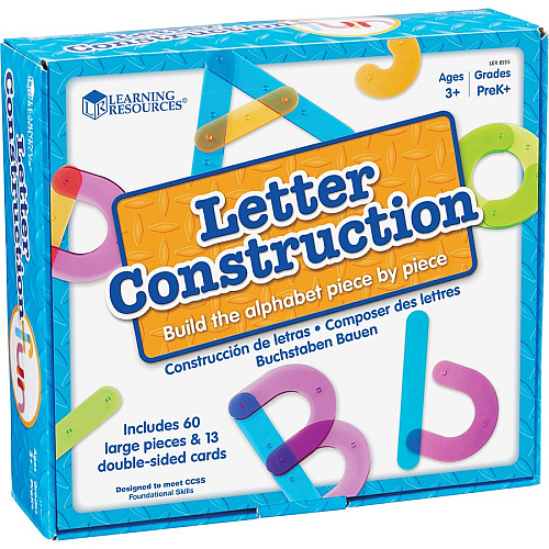 Learning Resources Letter Construction Activity Set Theme/Subject: Learning - Skill Learning: Letter Recognition, Alphabet, Mathematics, Uppercase Letters, Lowercase Letters - 3+ - 1 Set (8555)
