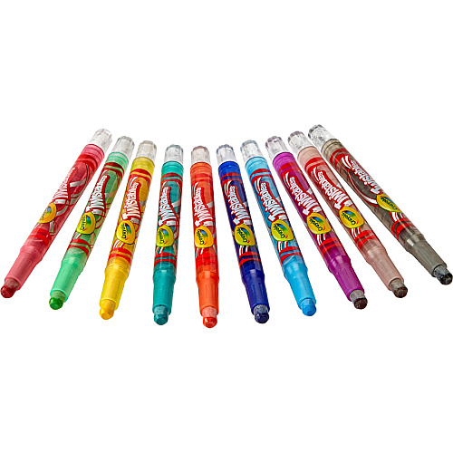Crayola Mini Twistables Crayons Clear, Assorted - 10 / Set (529715)