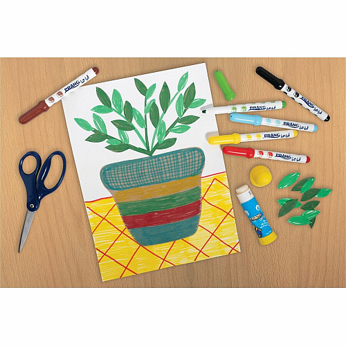Prang be-be Jumbo Markers Washable - Assorted Ink - 6 / Set (73106)