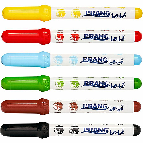 Prang be-be Jumbo Markers Washable - Assorted Ink - 6 / Set (73106)