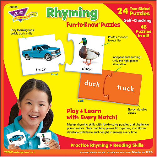 Trend Rhyming Puzzle Set 48 Piece - 3+ (36009)