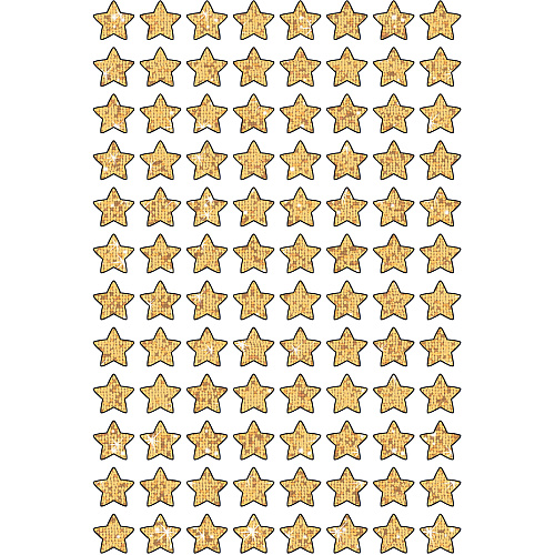 Trend Gold Sparkle Stars superShapes Stickers Sparkle Stars Shape - Self-adhesive - Acid-free, Fade Resistant, Non-toxic, Photo-safe - Gold - 400 / Pack (46403)
