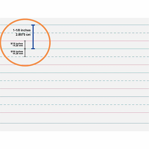Pacon Multi-Program Handwriting Tablet 40 Sheets - Both Side Ruling Surface - Ruled Front Ruling - 1.13" Ruled - 10 1/2" x 8" Sheet Size - White Paper - Assorted Cover - Chipboard Backing, Recyclable, Film-wrapped - 1 Each (2478)