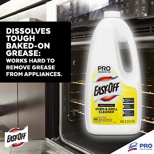 Easy-Off Oven/Grill Cleaner 64 fl oz (2 quart) - Non-flammable - Clear Bottle - 1 Each (80689)
