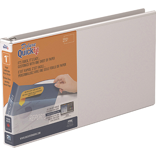 QuickFit Ledger Binder 1" Binder Capacity - Legal - 8 1/2" x 14" Sheet Size - 200 Sheet Capacity - Fastener(s): Round Ring - Pocket(s): 2, Internal - Polypropylene - White - Recycled - Spine, Ink-transfer Resistant, Locking Ring, Heavy Duty, Expo (95010L)