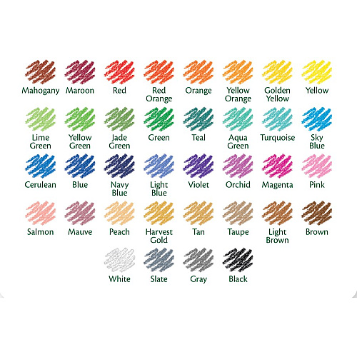 Crayola Erasable Colored Pencils 3.3 mm Assorted Lead - Thick Point - 36 / Pack (681036)