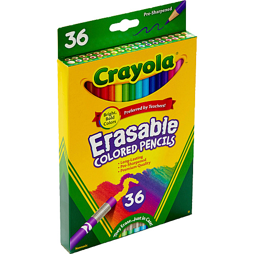 Crayola Erasable Colored Pencils 3.3 mm Assorted Lead - Thick Point - 36 / Pack (681036)