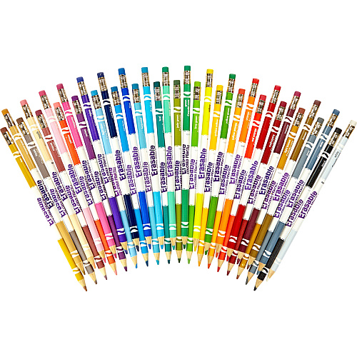 Crayola Erasable Colored Pencils 3.3 mm Assorted Lead - Thick Point - 36 / Pack (681036)
