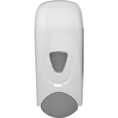 Genuine Joe Foam-Eeze Foam Soap Dispenser Manual - 1.06 quart Capacity - Refillable, Site Window, Durable - White, Gray - 12 / Carton (GJO08950CT)