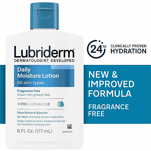 Lubriderm Daily Moisture Skin Lotion Lotion - 6 fl oz - Non-fragrance - Flip Top Dispenser - For Dry Skin - Applicable on Hand and Body - Fragrance-free, Moisturising, Non-greasy Flip Top Dispenser - 1 Each (48826)