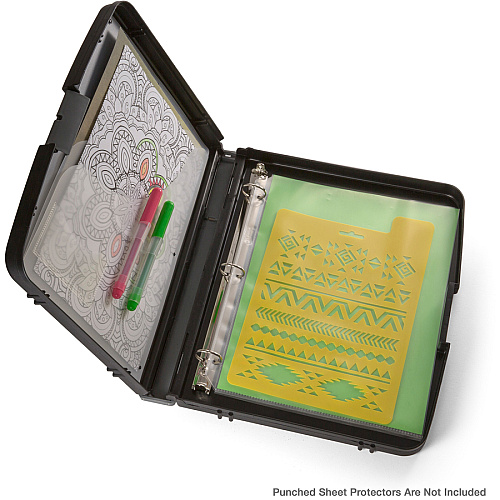 Officemate Ringbinder Clipboard Storage Box 8 19/64" x 11 45/64" , 8 1/2" x 11" Sheet Size - Spring Clip - Plastic - Charcoal - 1 Each (83309)