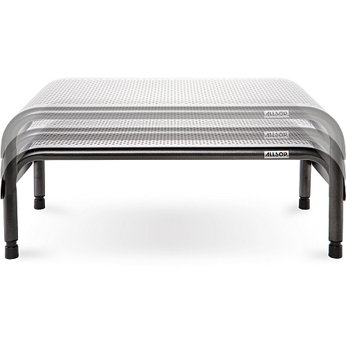 Allsop Metal Art Ergo 3 Adjustable Height Monitor Stand 15-Inch Wide Platform - 35 lb Load Capacity - 8" Height x 18" Width x 10" Depth - Powder Coated - Metal (31630)