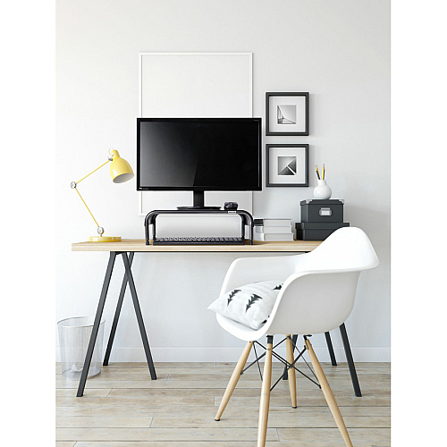 Allsop Metal Art Ergo 3 Adjustable Height Monitor Stand 15-Inch Wide Platform - 35 lb Load Capacity - 8" Height x 18" Width x 10" Depth - Powder Coated - Metal (31630)